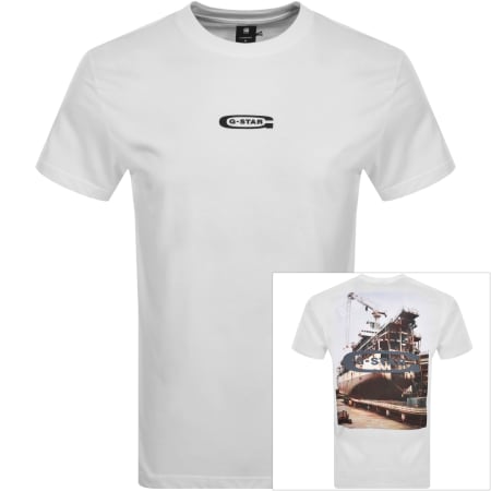 G-Star Photo Print T Shirt White | Mainline Menswear United